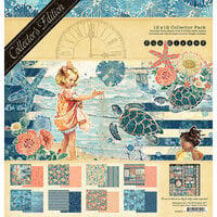 Graphic 45 - Sun Kissed Collection - Collector's Edition - 12 x 12 Collection Pack with Stickers
