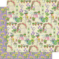 Graphic 45 - Grow With Love Collection - 12 x 12 Double Sided Paper - Tiptoe Through The Tulips