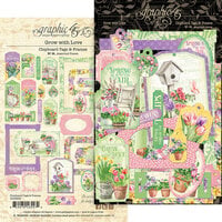 Graphic 45 - Grow With Love Collection - Ephemera - Tags And Frames