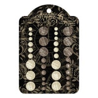 Graphic 45 - Staples Embellishments Collection - Antique Jewel Set - Ivory & Champagne