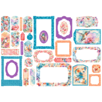 Graphic 45 - Flight Of Fancy Collection - Chipboard Embellishments - Tags And Frames