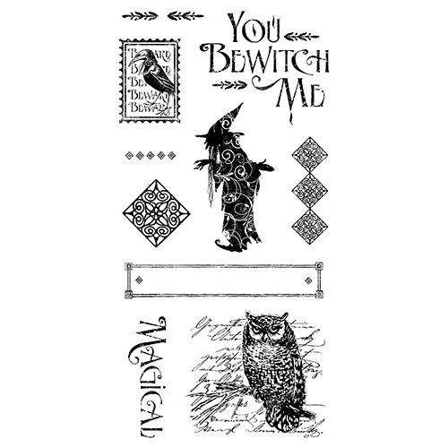 Graphic 45 - Hampton Art - An Eerie Tale Collection - Halloween - Cling Mounted Rubber Stamps - Two