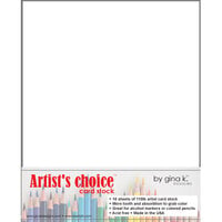 Gina K Designs - 8.5 x 11 Cardstock - White Artist's Choice