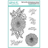 Gina K Designs - Clear Photopolymer Stamps - Decorative Dahlia