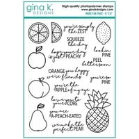 Gina K Designs - Clear Photopolymer Stamps - More Fun Fruit