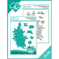 Gina K Designs - Die And Clear Photopolymer Stamp Set - Lovely Flowers