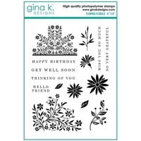 Gina K Designs - Clear Photopolymer Stamps - Flowing Florals