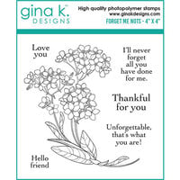 Gina K Designs - Clear Photopolymer Stamps - Forget-Me-Nots Mini