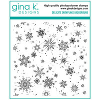 Gina K Designs - Clear Photopolymer Stamps - Delicate Snowflake Background