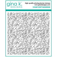 Gina K Designs - Clear Photopolymer Stamps - Elegant Script Background