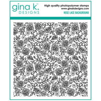 Gina K Designs - Clear Photopolymer Stamps - Rose Lace Background