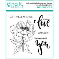 Gina K Designs - Clear Photopolymer Stamps - Single Peony