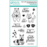 Gina K Designs - Clear Photopolymer Stamps - Coffee Critters
