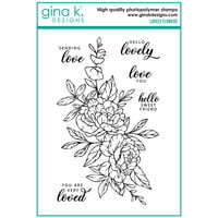 Gina K Designs - Clear Photopolymer Stamps - Lovely Flowers