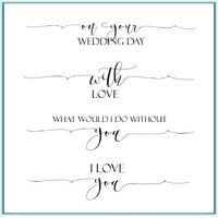 Gina K Designs - Clear Photopolymer Stamps - Scripty Love Mini