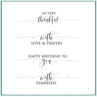 Gina K Designs - Clear Photopolymer Stamps - Scripty Sayings 1 Mini