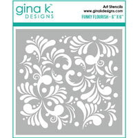 Gina K Designs - Stencils - Funky Flourish