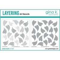 Gina K Designs - Stencils - Layered Hearts