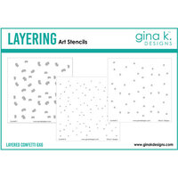 Gina K Designs - Stencils - Layered Confetti