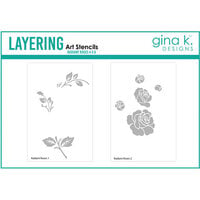 Gina K Designs - Stencils - Radiant Roses Layering Stencils