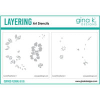 Gina K Designs - Stencils - Curved Floral