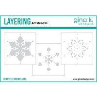 Gina K Designs - Stencils - Heartfelt Snowflake