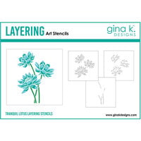 Gina K Designs - Layering Stencils - Tranquil Lotus