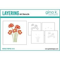 Gina K Designs - Stencils - Perfect Poppies