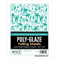 Gina K Designs - Poly-Glaze Foiling Sheets - Cone Flower Garden