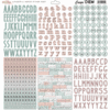 Glitz Design - Carpe Diem Collection - 12 x 12 Cardstock Stickers - Alphabets and Words