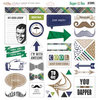 Glitz Design - Dapper Dan Collection - 12 x 12 Cardstock Stickers - Titles and Accents