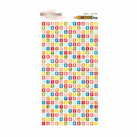 Glitz Design - Color Me Happy Collection - Cardstock Stickers - Teeny Alphabet - Rainbow