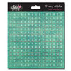 Glitz Design - Cardstock Stickers - Teeny Alphabet - Teal Wood Grain