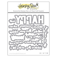 Honey Bee Stamps - Birthday Bliss Collection - Honey Cuts - Steel Craft Dies - Happy Happy Happy
