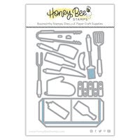 Honey Bee Stamps - Let's Celebrate Collection - Honey Cuts - Steel Craft Dies - Apron - BBQ Add-On