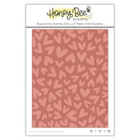 Honey Bee Stamps - Happy Hearts Collection -  Hot Foil Plate - Fluttering Hearts A2 Cover Plate