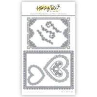 Honey Bee Stamps - Honey Cuts - Steel Craft Dies - Lace Heart Layering Frames