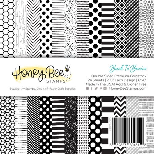 Honey Bee Stamps - 6 x 6 Paper Pad - Back To Basics