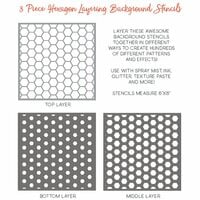 Honey Bee Stamps - Stencils - Stacking Hexagon Background