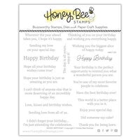 Honey Bee Stamps - Let's Celebrate Collection - Clear Photopolymer Stamps - Inside Birthday Sentiments