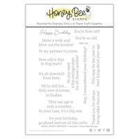 Honey Bee Stamps - Let's Celebrate Collection - Clear Photopolymer Stamps - Inside Snarky Birthday Sentiments