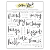 Honey Bee Stamps - Let's Celebrate Collection - Clear Photopolymer Stamps - Bitty Buzzwords