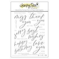Honey Bee Stamps - Summer Stems Collection - Clear Photopolymer Stamps - Miss You Big Time
