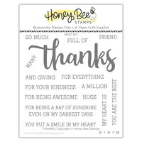 Honey Bee Stamps - Autumn Splendor Collection - Clear Photopolymer Stamps - Thanks Buzzword