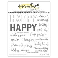 Honey Bee Stamps - Birthday Bliss Collection - Clear Photopolymer Stamps - Happy Happy Happy
