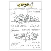 Honey Bee Stamps - Spooktacular Collection - Clear Photopolymer Stamps - On the Line - Fall Florals