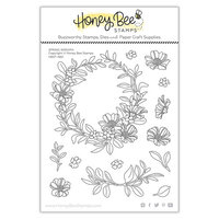 Honey Bee Stamps - Simply Spring Collection - Clear Photopolymer Stamps - Spring Wreath