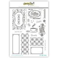 Honey Bee Stamps - Heartfelt Harvest Collection - Clear Photopolymer Stamps - Vintage Gift Card Box - Fall Treats