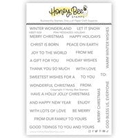 Honey Bee Stamps - Clear Photopolymer Stamps - Mini Messages Holiday
