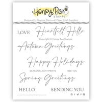 Honey Bee Stamps - Clear Photopolymer Stamps - Seasonal Sentiments